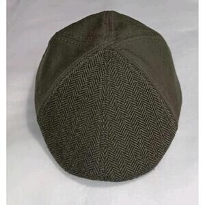 Solaris Wool Blend Flat Cap Driving Golf Caddy Hat Size S/M Green